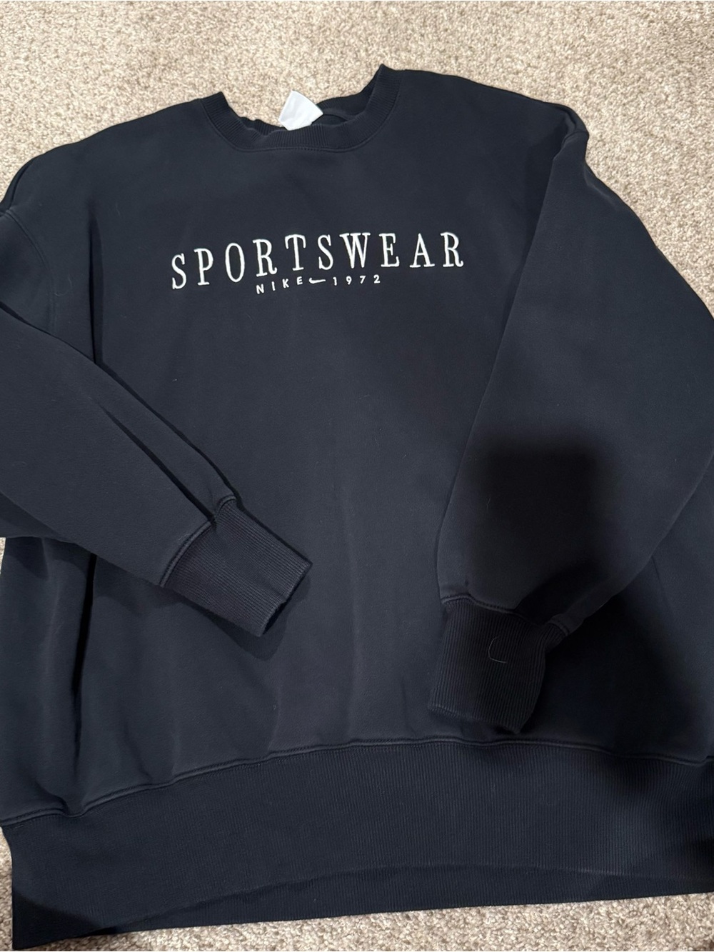 Nike Sportswear Crewneck Sweatshirt - Black with White Logo